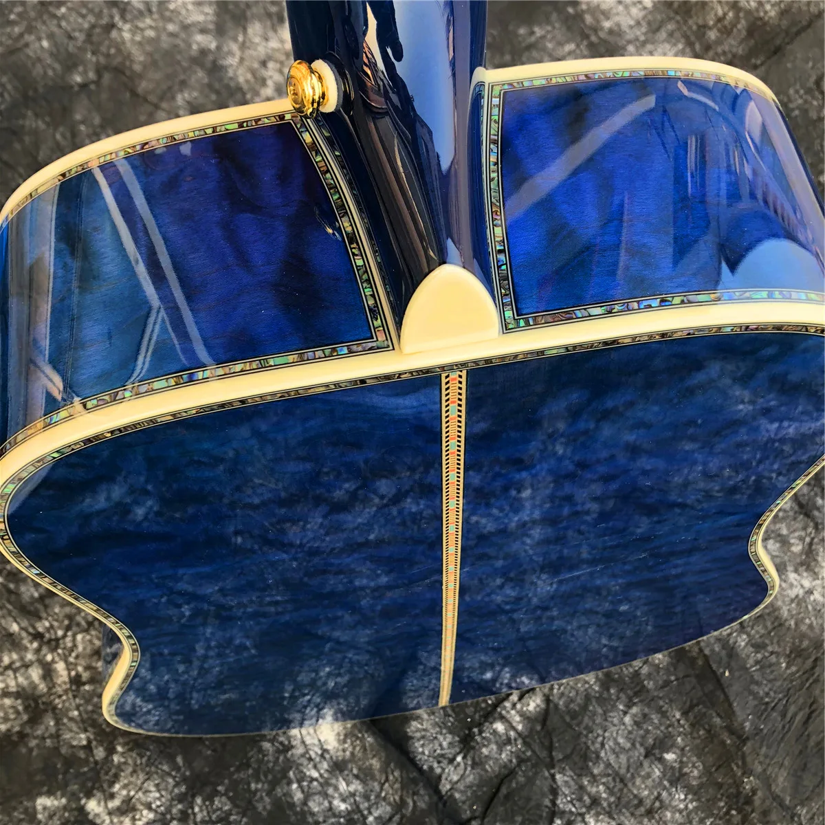 Под заказ 41 дюйм акустическая гитара в синем кленовом стиле Модель D 45 гриф из