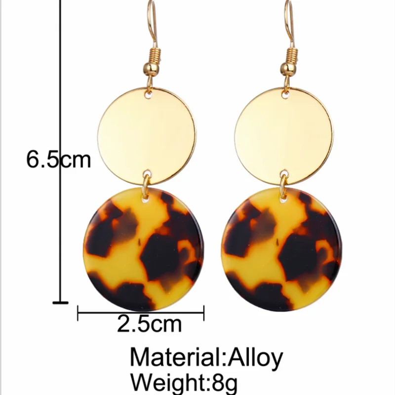 

2021 Metal Sequined Acrylic Stitching Earrings for Woman New Dangle Earring Exquisite Jewelry Gift