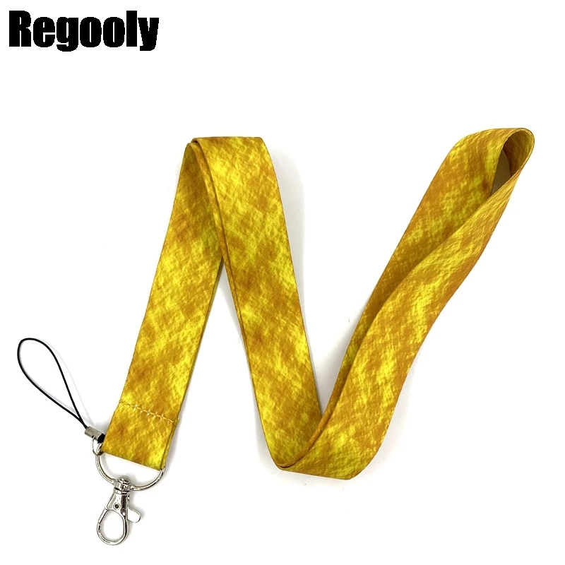 Текстурный шнурок с золотым рисунком для ключей крутой шейный ремешок телефона
