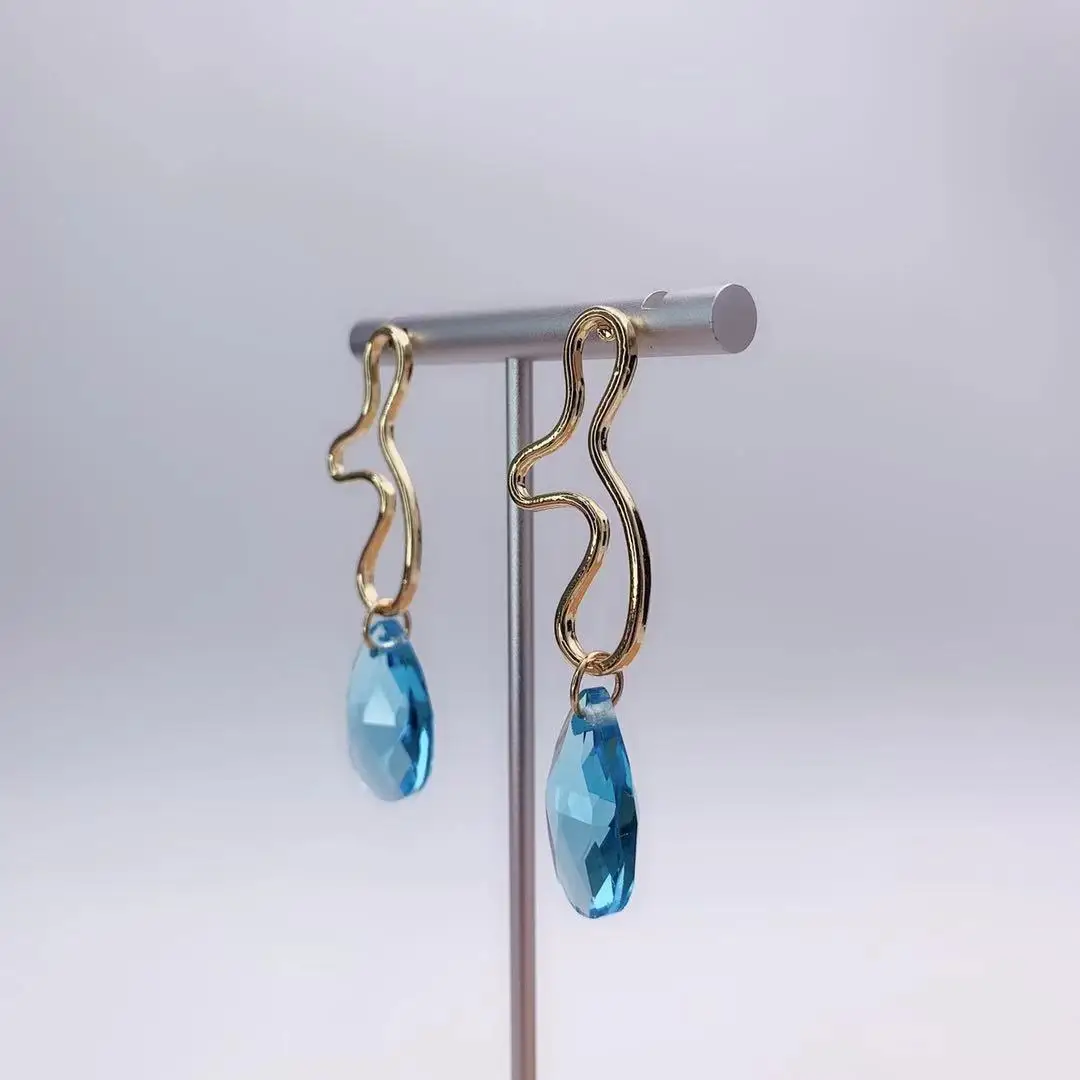 Новые золотые серьги, модные ювелирные изделия, серьги, свадебные вечерние, подарки, Женские аксессуары, хорошее качество