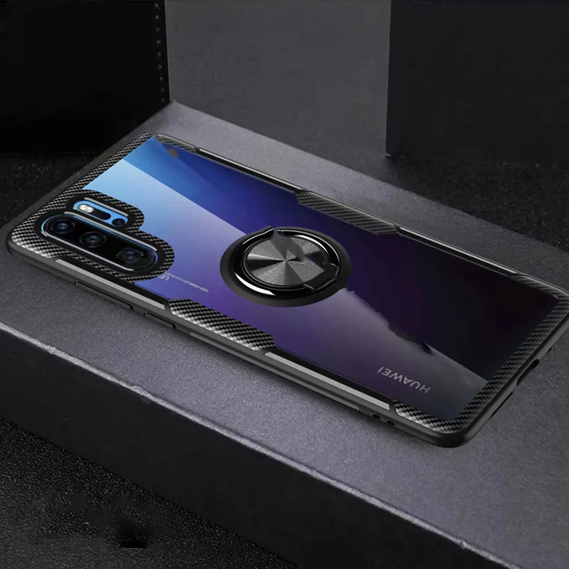 Black Black Для huawei P30 Lite Pro mate 30 20 P20 Pro Nova 4e 4 5T 5i Honor 20i V20 чехол автомобильный Магнитный кронштейн крышка оболочка анти-осень Funda - Цвет: Black Black