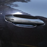 carbon fiber car door external handle cover with keyhole for porsche macan cayenne panamera 2014 2020 car accessories