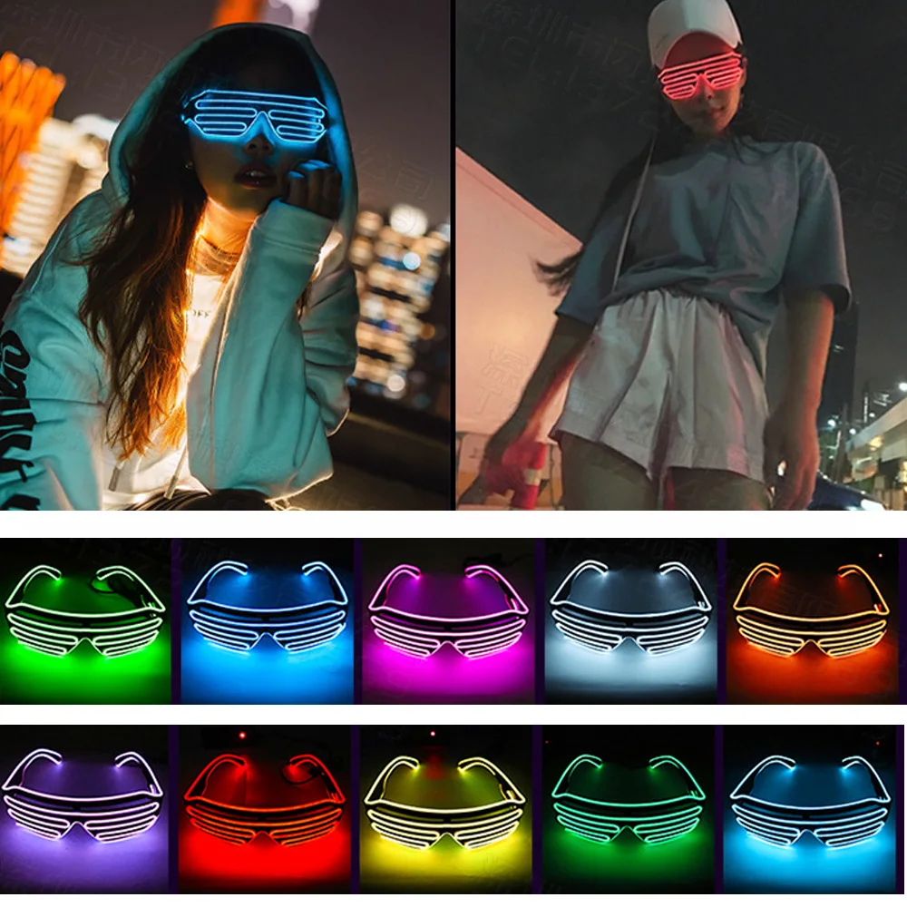 Светодиодный ные очки светильник светящиеся мигающие для вечеринки свадьбы