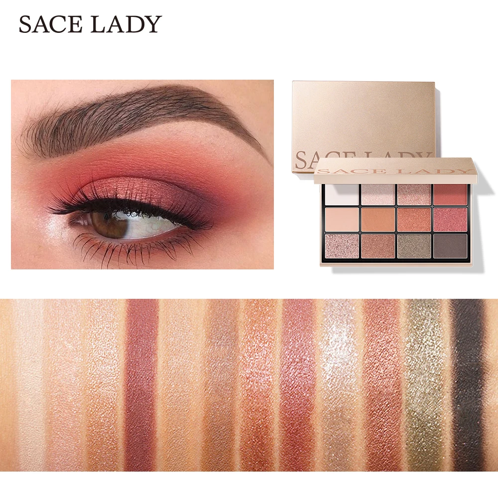 

NEW SACE LADY Makeup set Matte Lipstick Waterproof Eyeliner Mascara Eyebrow pencil Eyeshadow Face Concealer With Puff Cosmetics