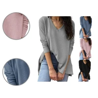 popular bottoming shirt all match graceful simple pure color pullover women top women t shirt