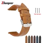 Быстросъемный кожаный ремешок для часов Crazy Horse кожаный Ретро ремешок для часов мужской ремешок 18 мм 20 мм 22 мм аксессуары для часов