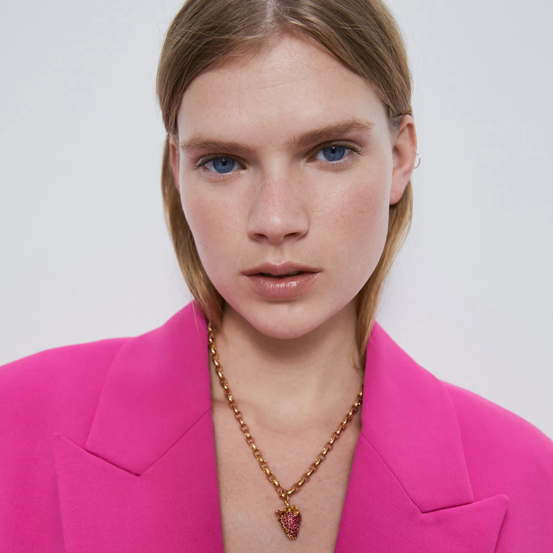 Monarchess za * a хрустальное ожерелье с фруктами кулон клубника золотая цепочка для