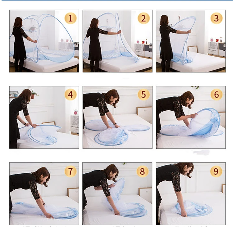 Складная Москитная сетка для детской кроватки переносная дышащая сетчатая