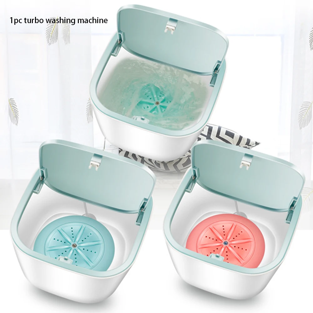 

Underwear Personal Electric Ultrasonic Mini Portable Turbo Washing Machine Camping Business Trip ABS Rotating Cleaning Dorms