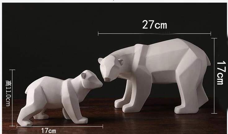 $ Минимализм белые абстрактные геометрические медведи скульптурные орнаменты