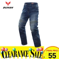 duhan mens motorcycle jeans wearable motorcycle racing riding moto pants protective gear pantalon with two knee protector