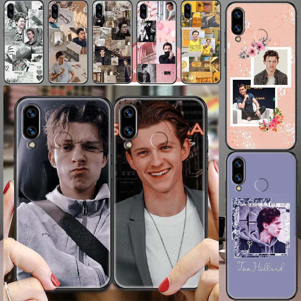 Tom Holland паук актера чехол для телефона Huawei Honor 6 7 8 9 10 10i 20 A C X Lite рro играть черный 3D