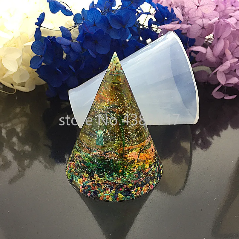 1 шт. кубик/Пирамида/конус/Треугольная УФ-смола форма из жидкого силикона формы