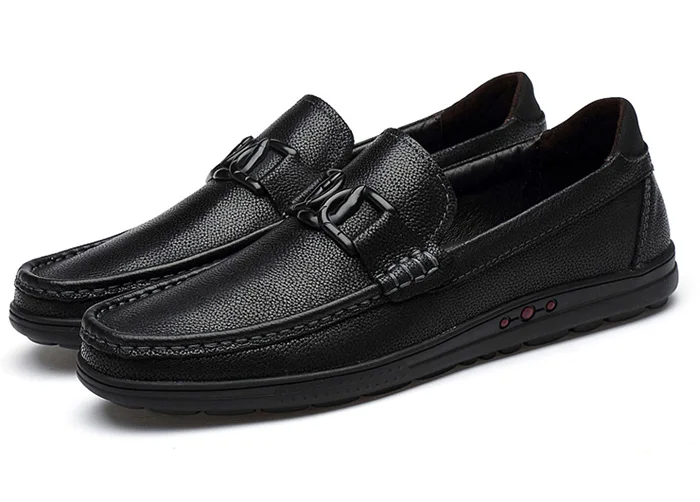 CLAXNEO Man Leather Shoes Slip on Summer Autumn Male Moccasins Design Boat Shoe Genuine Leather clax Man Loafers Big Size
