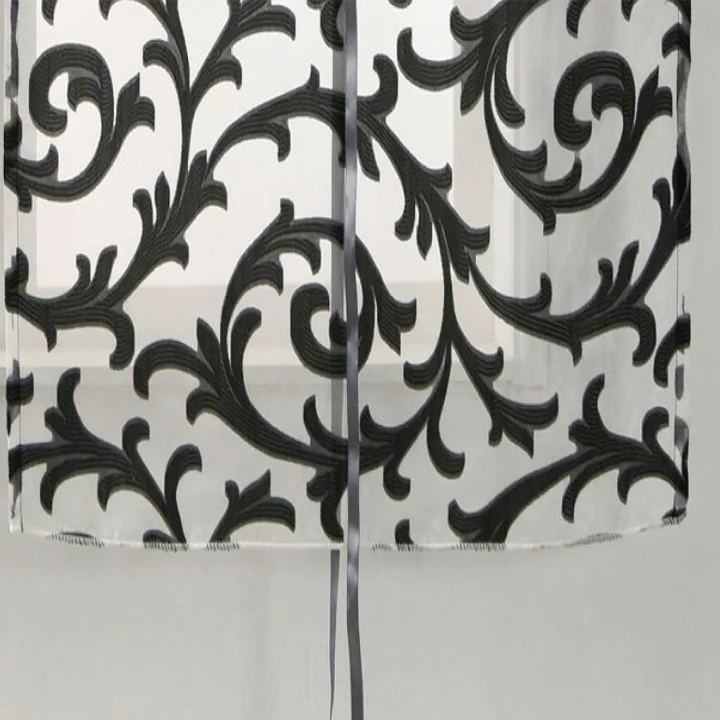 

Floral Damask Darkening Short Curtains For Kitchen