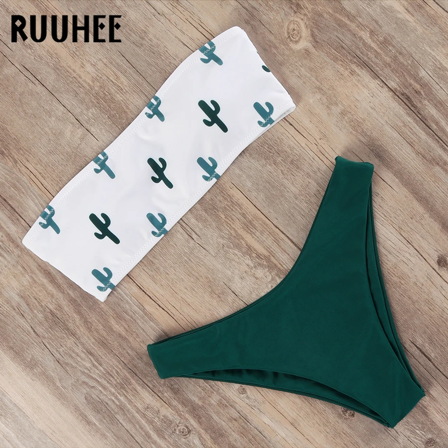 RUUHEE, черный купальник бикини, сексуальный купальник для женщин,, бандо, бразильский комплект бикини, купальный костюм, летний купальник, пляжная одежда
