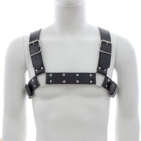 adjustable pu leather sexy lingerie for men sex fetish bondage restraints body harness shoulder chest belt straps sexy costumes