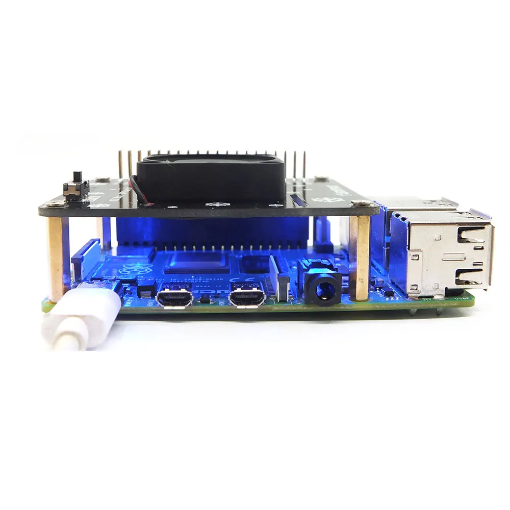 Raspberry Pi 4 вентилятор охлаждения Gpio Плата расширения с прохладным светодиодный