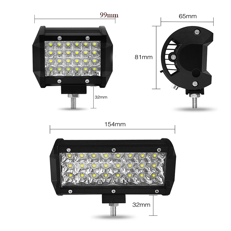 72 Вт 12 в рабочий Головной фонарь Автомобильный светодиодный светильник s
