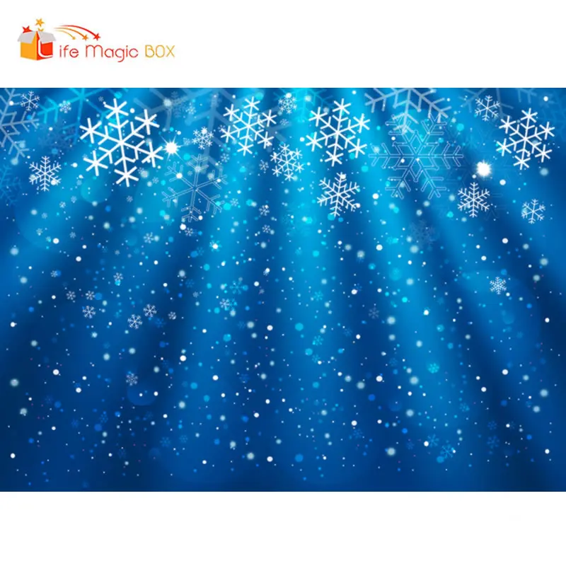 LIFE MAGIC BOX фото фон синие фоны со снежинкой Рождественский фотобудка | Электроника