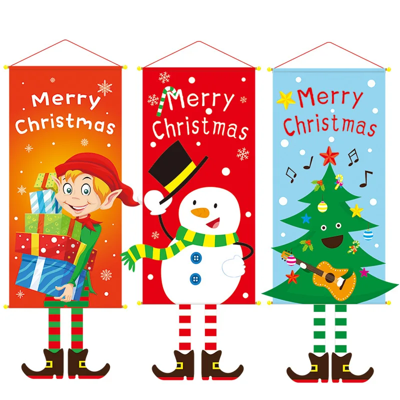 Рождественское украшение подвесной флаг подвесные украшения макет сцены