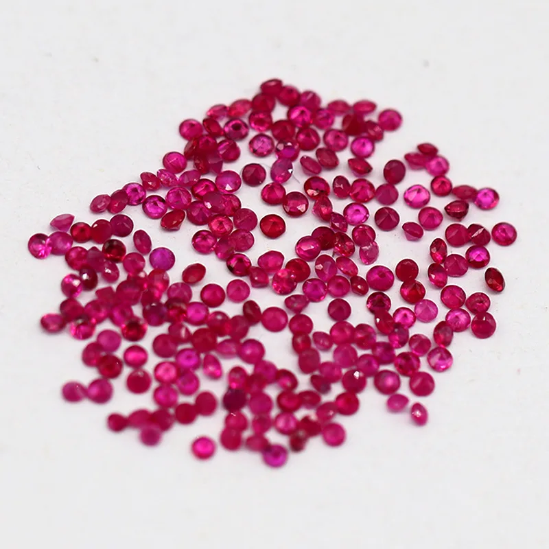 Natural Unburnt Ruby Round Loose Bare Gem 3A Level 2mm Man Woman Jewelry DIY Ring Earrings Valet Inlay Wholesale