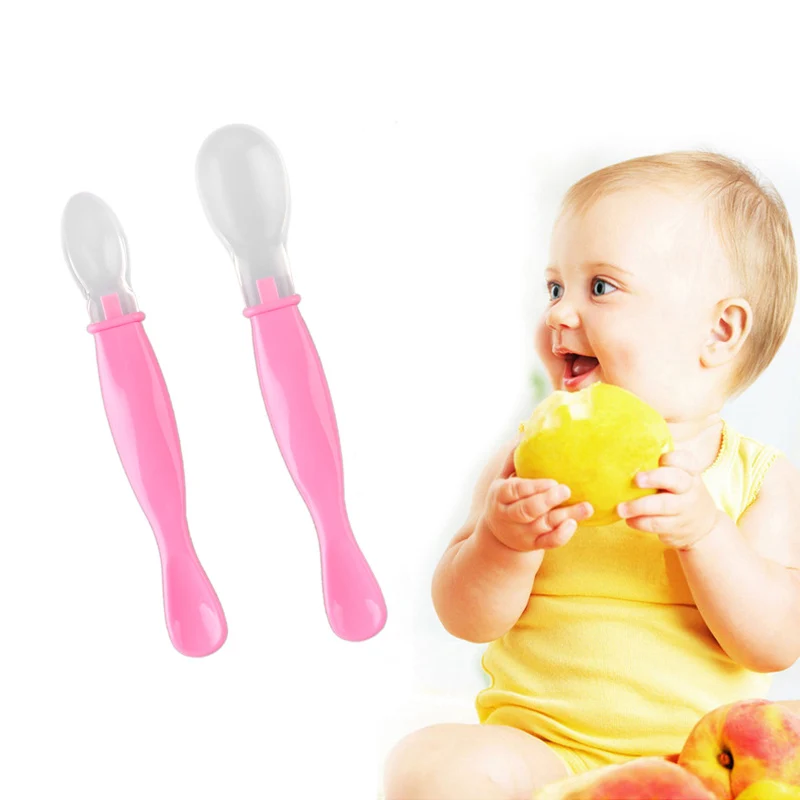 

2 шт./набор, Детские Силиконовые ложки