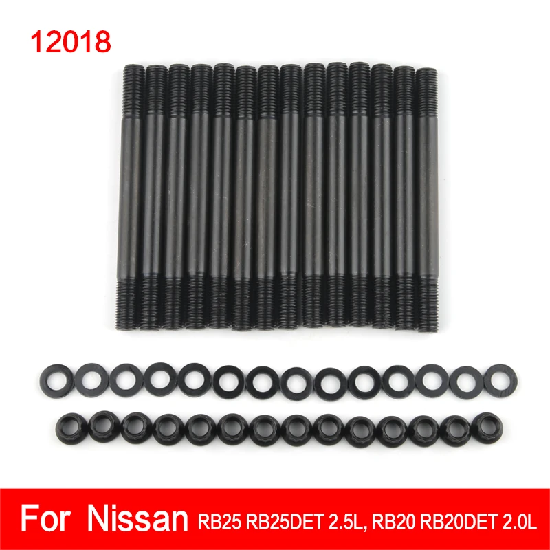 for 202-4301 Cylinder Head Stud Kit For Nissan RB25 RB25DET 2.5L, RB20 RB20DET 2.0L (12018)