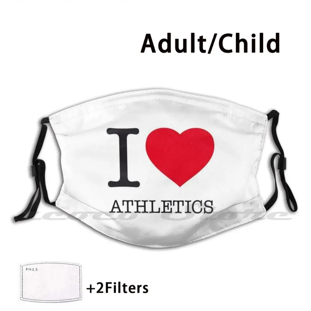 Я люблю атлетику маска DIY моющийся фильтр Pm2.5 рот трендовая атлетика бег прыжки