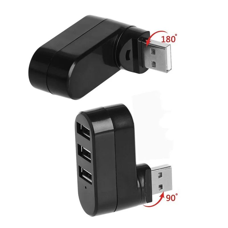 Мини 3 порта USB 2 0 вращающийся сплиттер адаптер концентратор для MacBook PC ноутбук JR