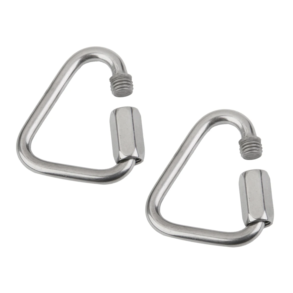 

MagiDeal 2Pieces Shape Mountain Rock Climbing Stainless Screw Lock Carabiner