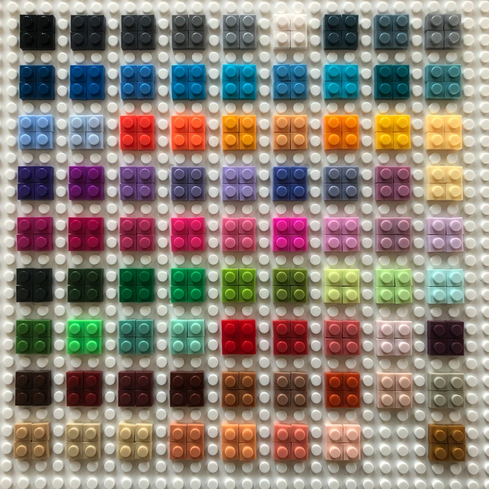 Детали для конструктора Smartable россыпью 1X1 80 цветов QR код и логотип игрушки мозаики