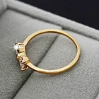 Винтажное обручальное кольцо с галстуком-бабочкой и кристаллом из драгоценного камня, для женщин и девочек, ювелирные изделия, роскошный подарок