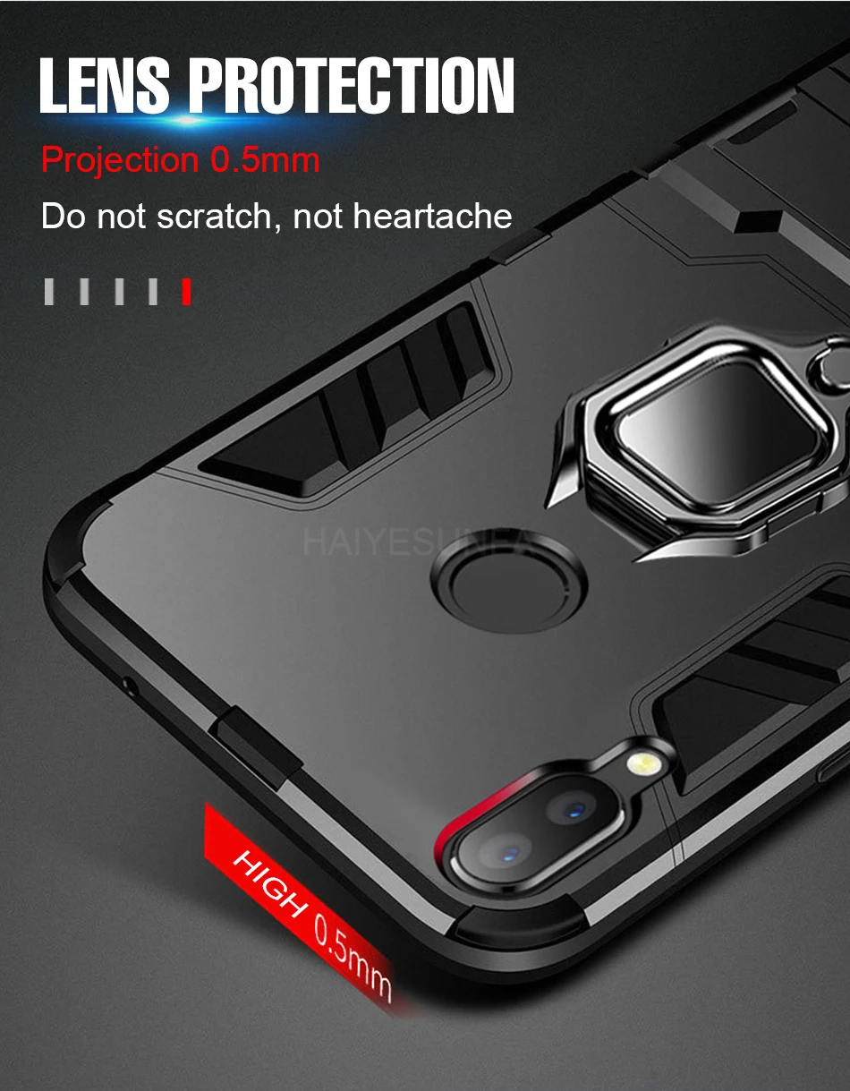 Роскошный противоударный Магнитный силиконовый чехол для Xiaomi Redmi 7 Note 7 5 6 K20 Pro Чехол для телефона для Redmi 6 7a автомобильный чехол-кольцо