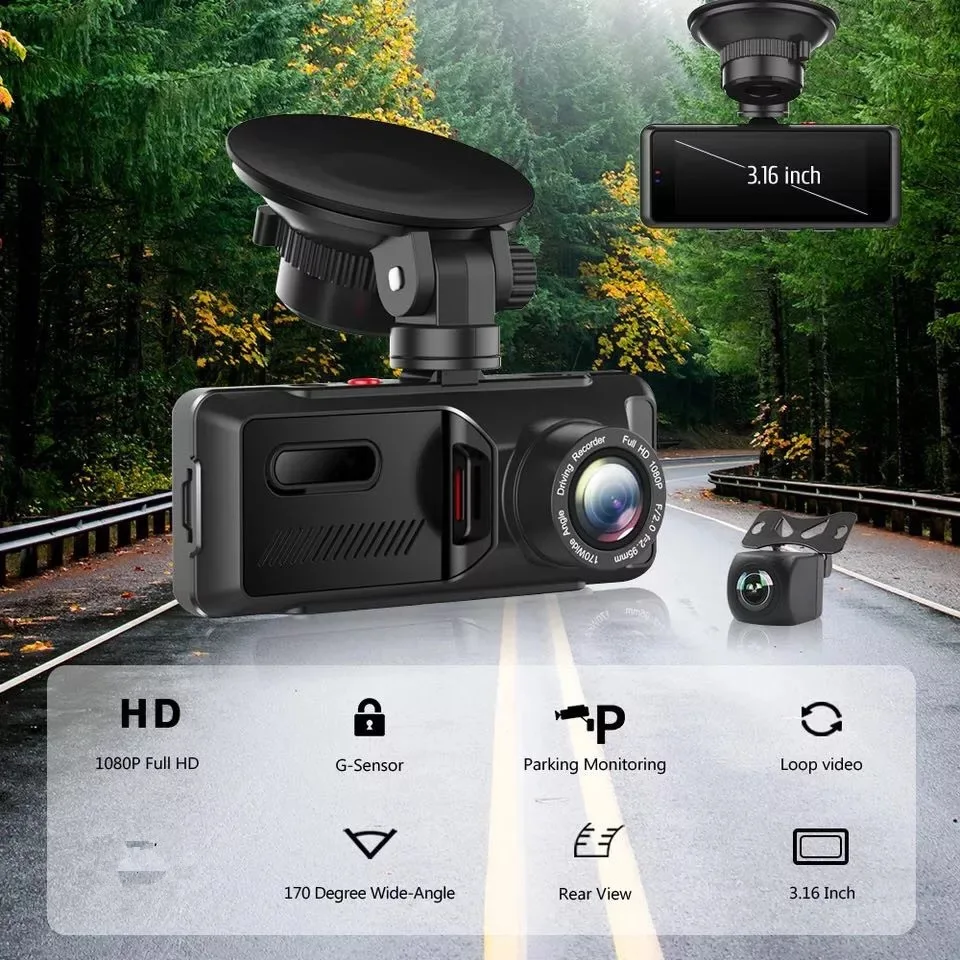 Видеорегистратор OLOPKY Nightscape HD 1080P 3 1 дюйма IPS 140 | Автомобили и мотоциклы