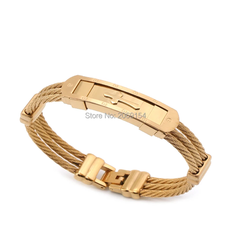 Мужской браслет золотые ювелирные изделия очаровательные классический и