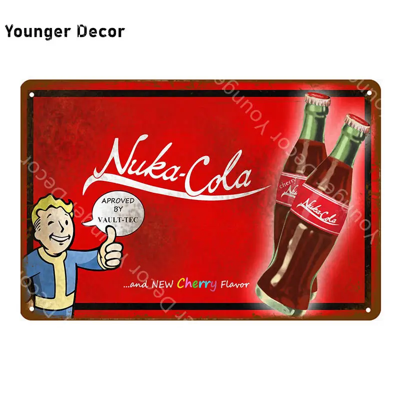 Квантовый постер Drink Nuka Cola Fallout 3 4 Game металлические знаки настенный Декор для дома