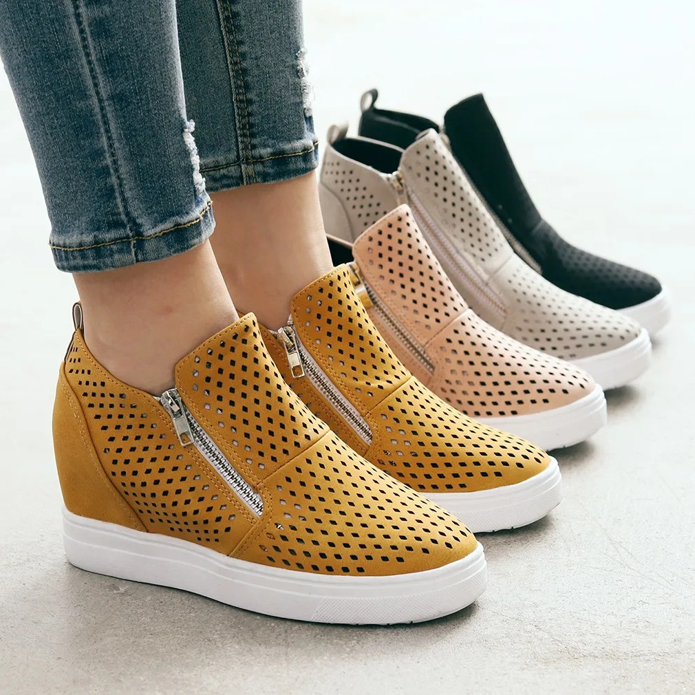 Женские ботильоны SAGACE на молнии повседневные Модные полусапожки с круглым