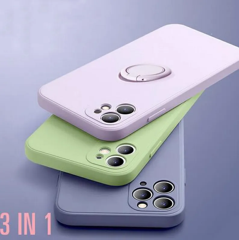 square liquid silicone magnetic ring holder case for iphone 11 pro xs max xr xs x 8 7 6s 6 plus stand finger ring bracket cover free global shipping