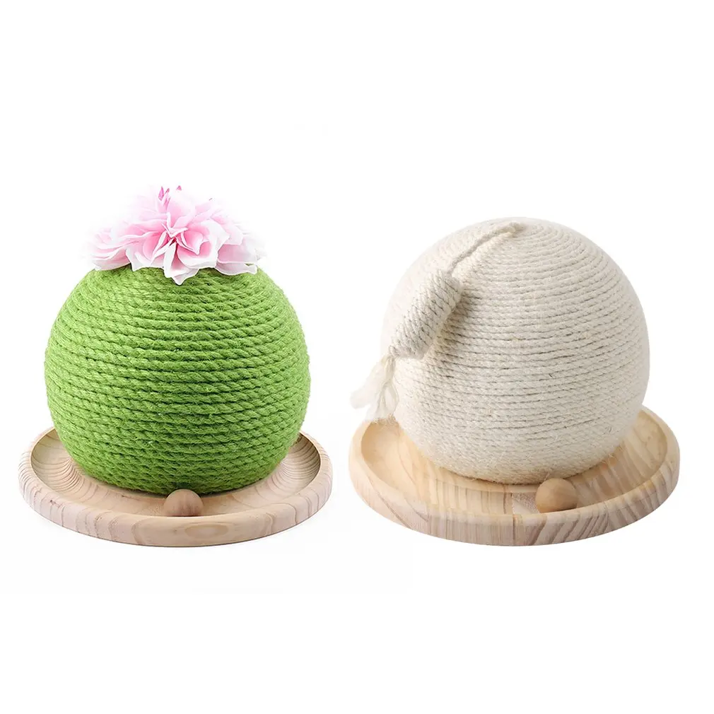 

HOT Cat Scratcher Cactus ShapeCircle Track With Moving Balls Cats Interactive Toys Funny Ball Funny Pet Toy
