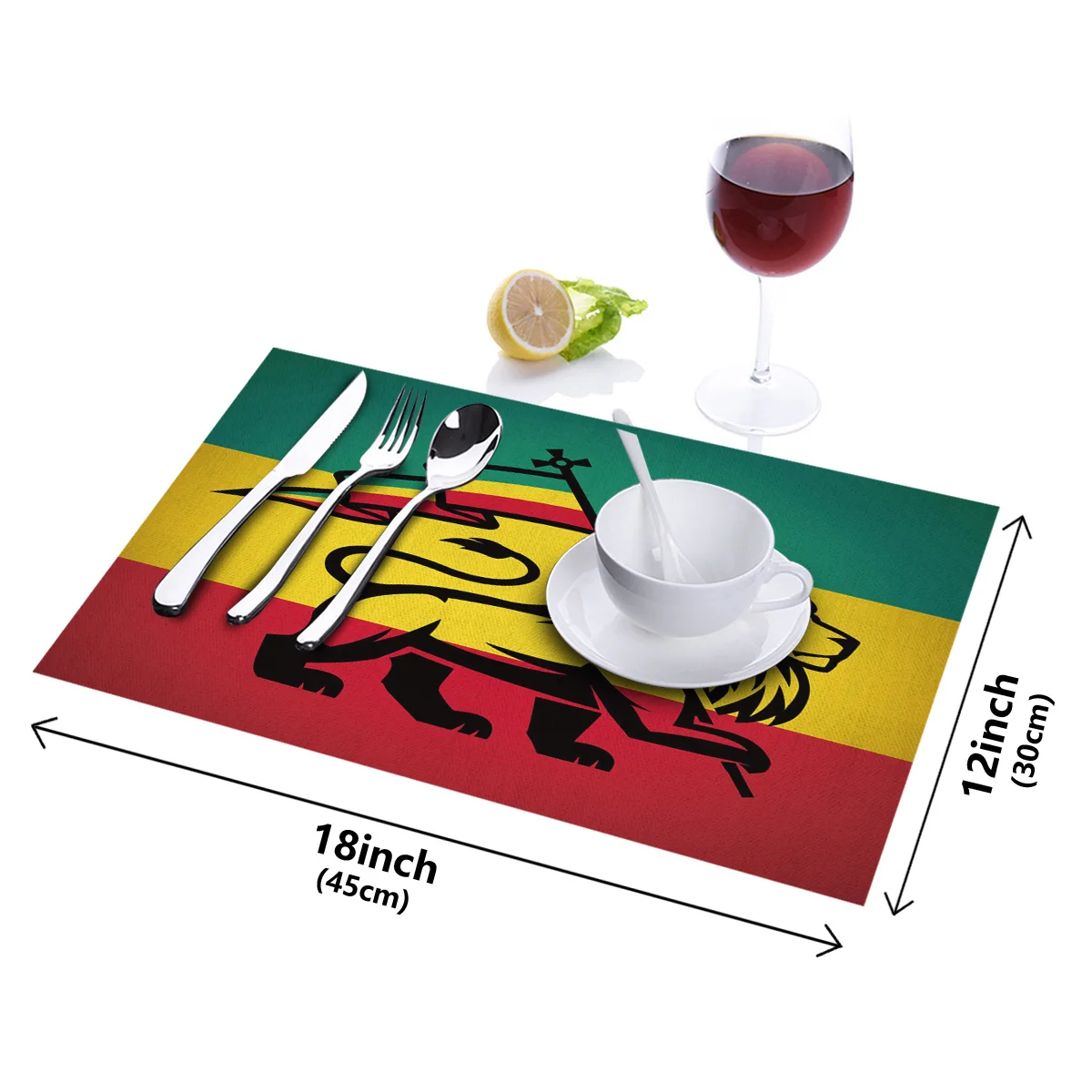 4/6 шт набор плетеные Коврики на стол иудейский Лев с растафари флаг Король