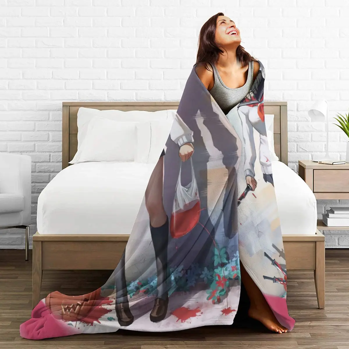 

3D Cartoon Sherpa Blanket Warm Super Soft Flannel Office Nap Bedspread Sofa Bedding Plush Quilt Plaids 300699059