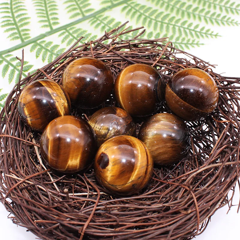 

Natural Stone Mineral Crystal Ball Tiger Eye Home Decoration Repair Witchcraft Worship Meditation Wheel Pulse Energy Amplifier
