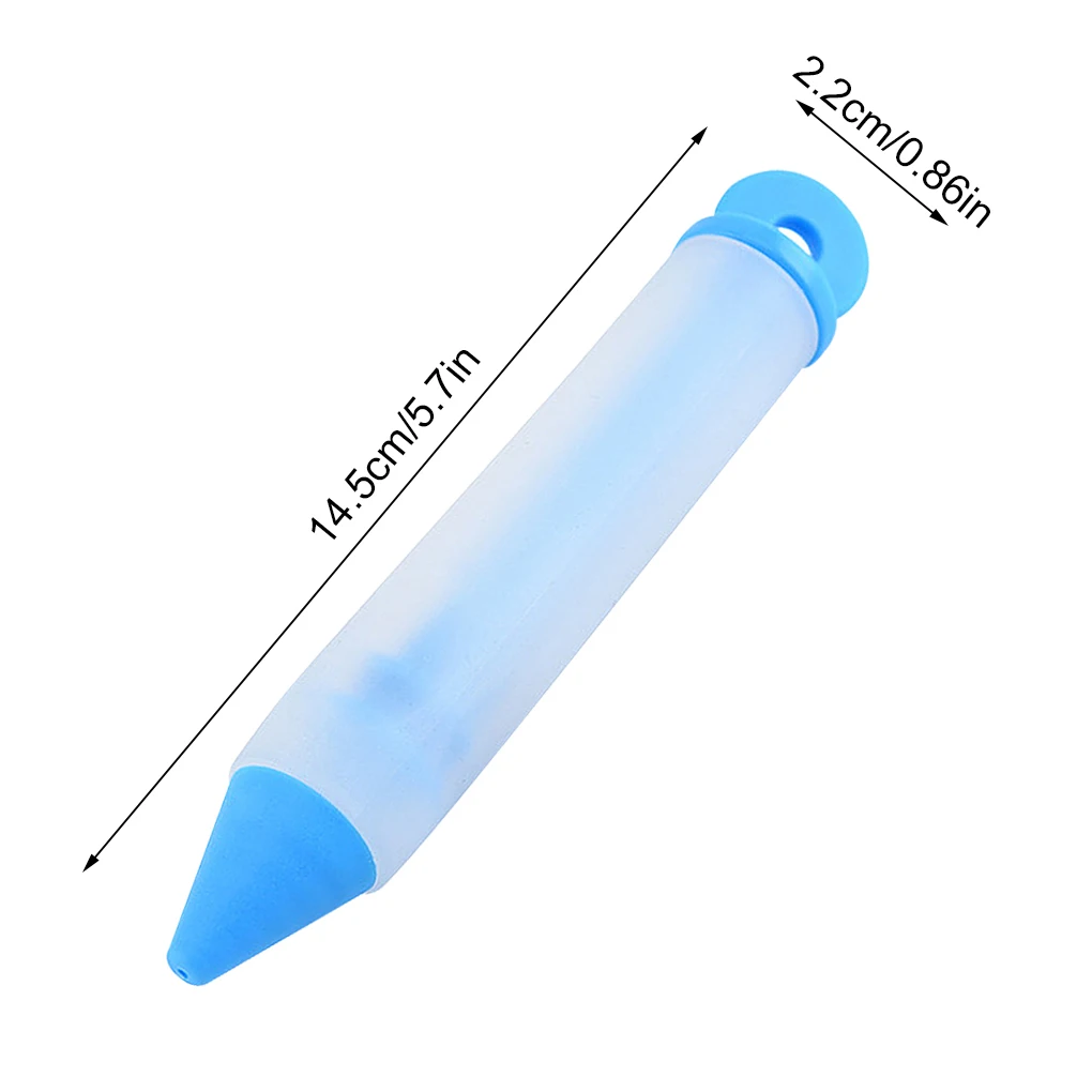 

Cake Piping Pen Silicone Reusable Flowering Writing Pen Squeeze DIY Baking Decorating Tool, Black