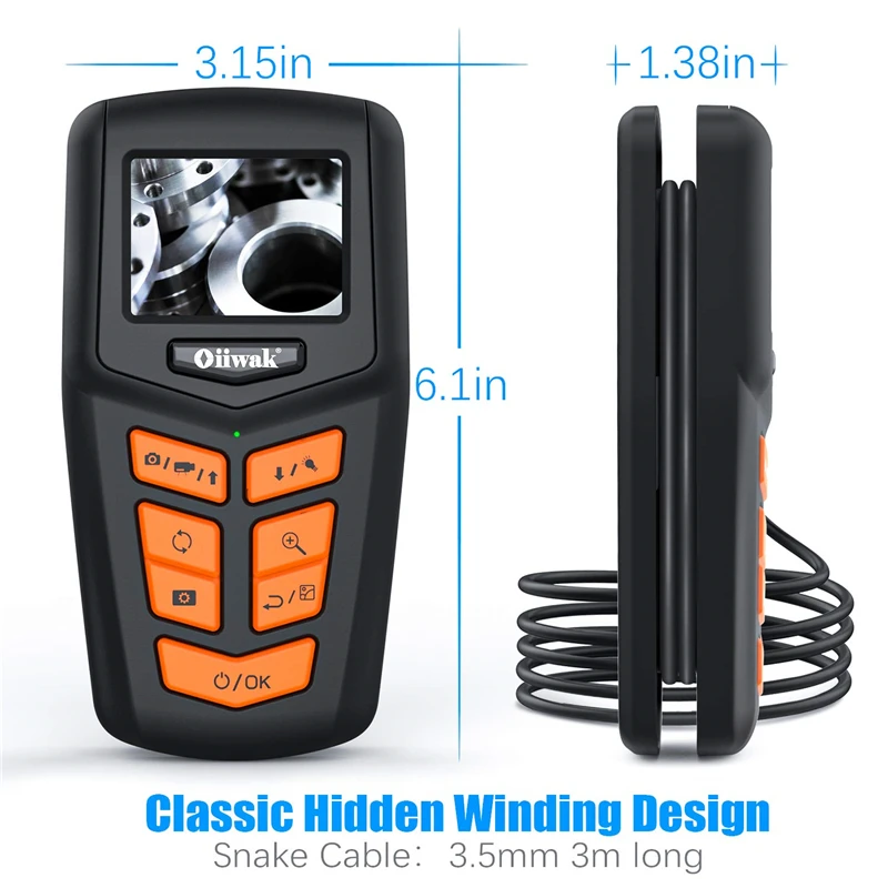 Oiiwak портативный автомобильный бороскоп Инспекционная камера скрытый