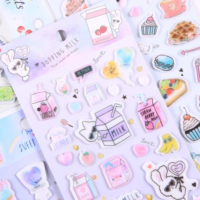 Девушка Желе коровы пуля журнал 3D Декоративные наклейки Скрапбукинг палочка