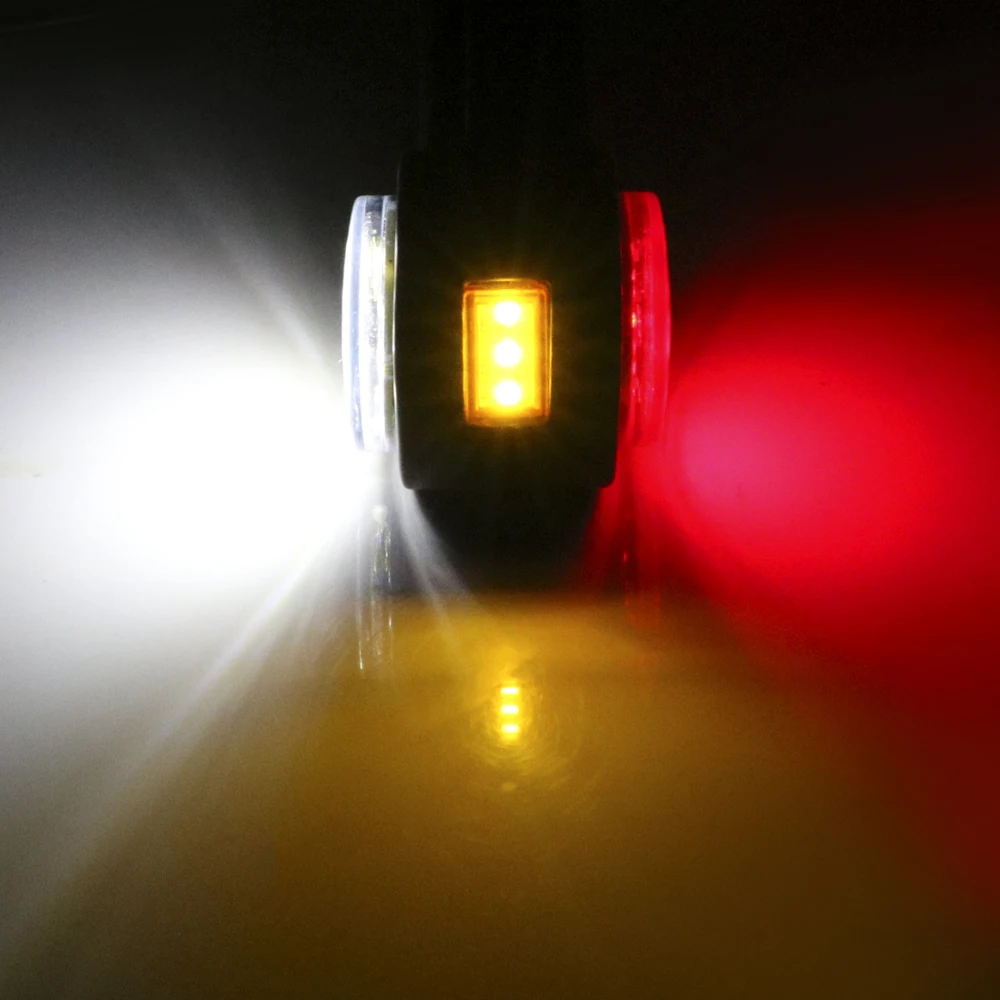 

12/24V 2pcs/set LED Side Marker Light Red White For Trailer Lorry Lamps 27LED Truck Lamp Indicator Lights Tail Light