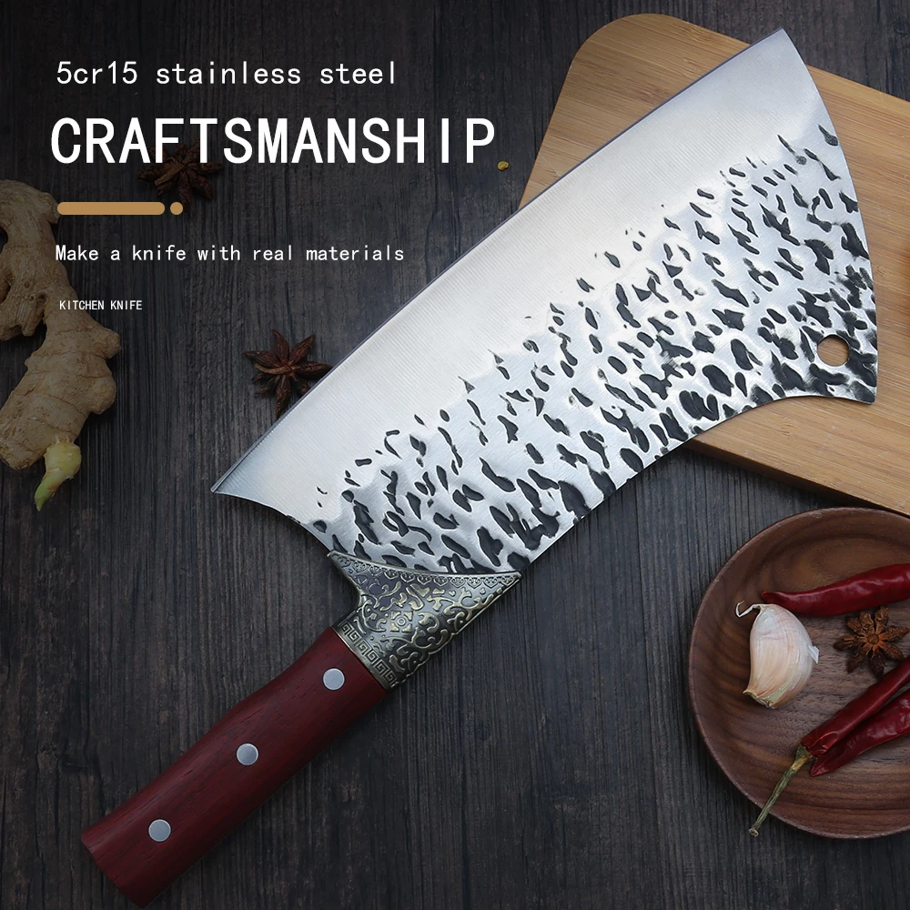 

XYj Guyuto нож 9,5 дюйма кухонные ножи для нарезки молоток 5Cr15 нож шеф-повара из нержавеющей стали для резки овощей и мяса