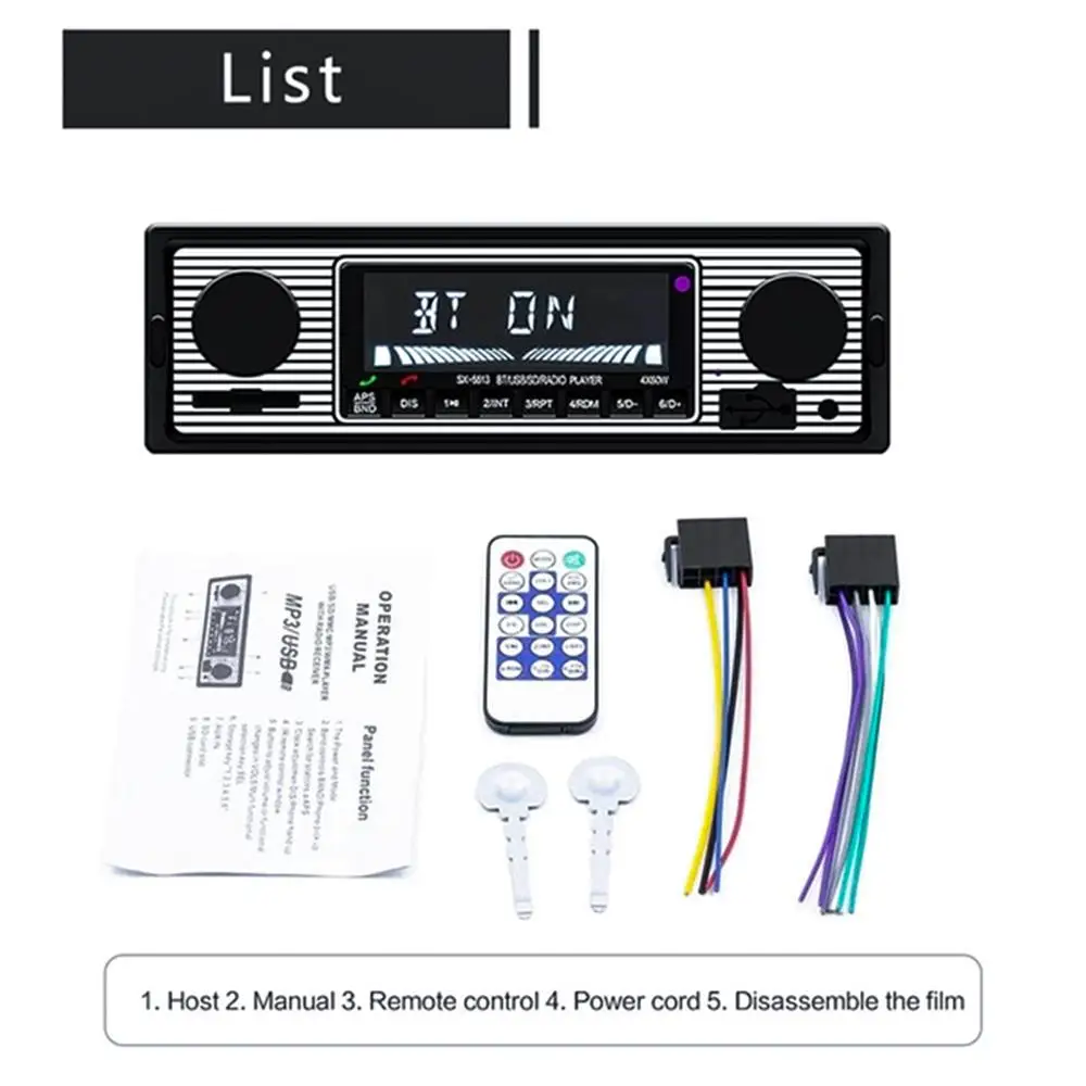 

Ymesy Modern 12V Bluetooth Auto Radio Stereo Audio MP3 Player FM Radio Receiver Support USB Radios Portatil Fm Car Mp3 Player