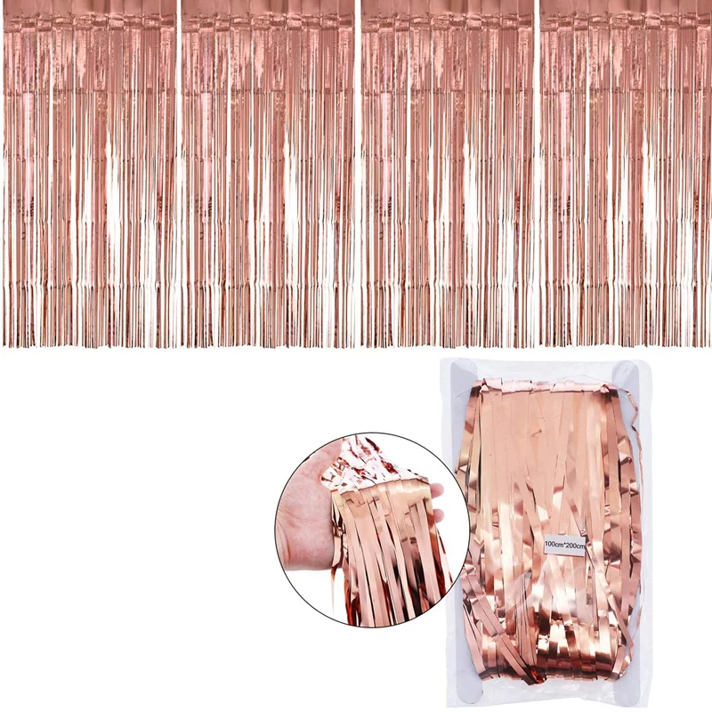 6 шт. комплект украшений для вечеринки из розового золота 2 12 на 108 дюймов